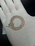 17" 14K Yellow Gold 5.18ctw E-F VS Lab Diamond Tennis EGL Certified – 2mm – 9.70g