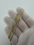 24" 14k Yellow Gold Curb 2mm 4.6g