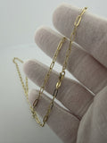 20" 14k Yellow Gold Paperclip 3mm 2.4g