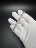 8" Gold over Silver 6ctw VS/VVS Lab Diamond Cuban Bracelet 8mm 19.2g