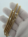24" 14k Yellow Gold Franco 3.5mm 48.0g