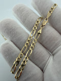 24" 14k Yellow Gold Figaro 4mm 13.72g