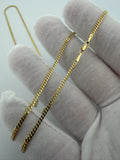24" 10K Yellow Gold Cuban Chain 2mm 6.1g