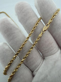 24" 14K Yellow Gold Rope 3mm 19.1g