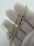 16" 14K Yellow Gold Rope Chain 2.5mm 7.53g
