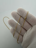 24" 14k Yellow Gold Franco 1mm 4.1g
