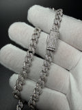16" Silver 12ctw Moissanite Cuban 6mm 38.0g
