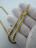 22 inch 5mm Cuban link chain in 14K yellow gold, 42.25g, view 8 - Ott Family Jewelry
