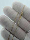 22" 14K Yellow Gold Box Chain 1mm 2.2g