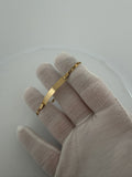 6.5" 14K Yellow Gold Valentino Baby ID Bracelet 3mm 3.4g