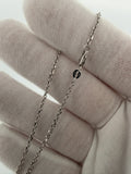 22" 14K White Gold Herme$ 2mm 4.82g