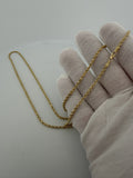 26" 10K Yellow Gold Rope Chain 2.5mm 11.0g