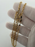 24" 14K Yellow Gold Fancy Anchor 4mm 8.44g
