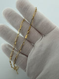 24" 14K Yellow Gold Paperclip 3mm 7.2g