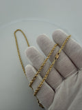 24" 10K Yellow Gold Rope Chain 3mm 16.75g