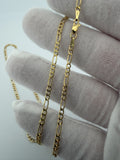 20 inch 2.5mm Figaro chain in 14K yellow gold, 2.4g, view 8 - Ott Family Jewelry