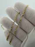 18" 14K Yellow Gold Rope Chain 2.5mm 3.34g