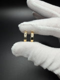 15mm 14K Yellow Gold Flat Edge Huggies 2.2g
