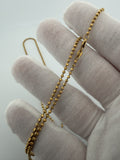 24" 14K Yellow Gold Diamond Cut Moon Bead 2mm 7.2g