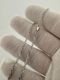 16" 14k White Gold Herme$ Link 2mm 4.83g
