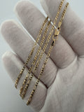 21" 14K Yellow Gold Figaro 2mm 3.92g