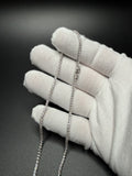 18" Silver 3ctw VS/VVS Lab Diamond Tennis Chain 2.4mm 11.3g