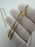24" 14k Yellow Gold Cuban 2mm 8.9g