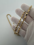 18K 6mm Handmade Solid Rope Chain