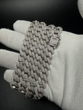 24" 10mm silver moissanite Cuban chain, 20.5ctw D VVS1, 103.5g – Ott Family Jewelry (8)