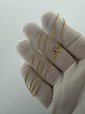 18" 14k Yellow Gold Herme$ Chain 1mm 2.04g