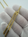 24" 14k Yellow Gold Cuban 3mm 16.34g