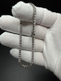8" Silver Moissanite Tennis Bracelet 3mm 10.0g