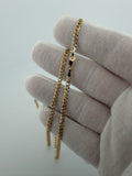 16" 14k Yellow Gold Diamond Cut Curb 3mm 4.7g
