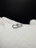 15mm Silver 1ctw VS/VVS Lab Diamond Inside Out Huggies 2.4g