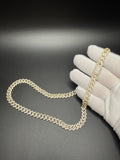 8mm Moissanite Cuban Chain, 13.8ctw D VVS1, GRA Certified, Gold Over 925 Silver, 22" (65.4g)