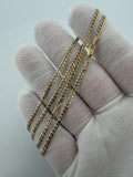 22" 14K Yellow Gold Curb 2.5mm 6.0g