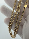 10K 8mm Handmade Solid Rope Chain