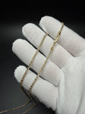 22" 14K Yellow Gold Ice Chain 2.5mm 9.6g