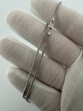 20" 14K White Gold Franco 1.8mm 7.5g