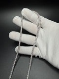 20 inch 3.4mm 16.5ctw VS/VVS lab diamond tennis chain in sterling silver, 31g, view 8 - Ott Family Jewelry