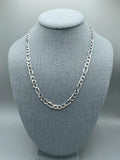 Italian 925 Sterling Silver Figaro Chain – 7mm