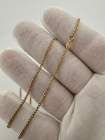 18” 18k Yellow Gold Cuban 1.8mm 1.9g