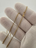 18” 18k Yellow Gold Cuban 1.8mm 1.9g