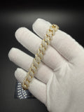 8" 10mm gold over silver moissanite Cuban bracelet, 6.89ctw D VVS1, 33.4g – Ott Family Jewelry (5)
