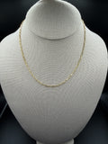 16" 14k Yellow Gold Paperclip Chain 2mm 2.14g