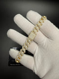 9" 10mm gold over silver moissanite Cuban bracelet, 7.75ctw D VVS1, 36.6g – Ott Family Jewelry (2)