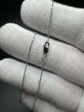 16” 14k White Gold Herme$ Link 1mm 1.6g