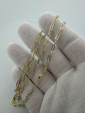 20" 14k Yellow Gold Paperclip 3mm 2.4g