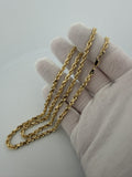 24" 14k Yellow Gold Rope 4mm 31.05g