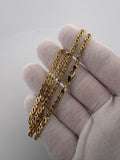 16" 14K Yellow Gold Tiger Eye Link 3.5mm 5.12g